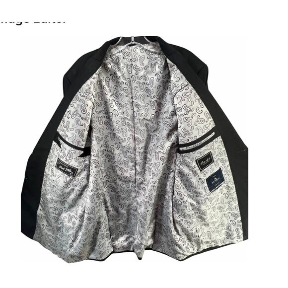 Elevee Bespoke Scabal Wool Sport Coat Jacket Approx 44R Surgeon Cuffs Peak Lapel - Picture 2 of 16